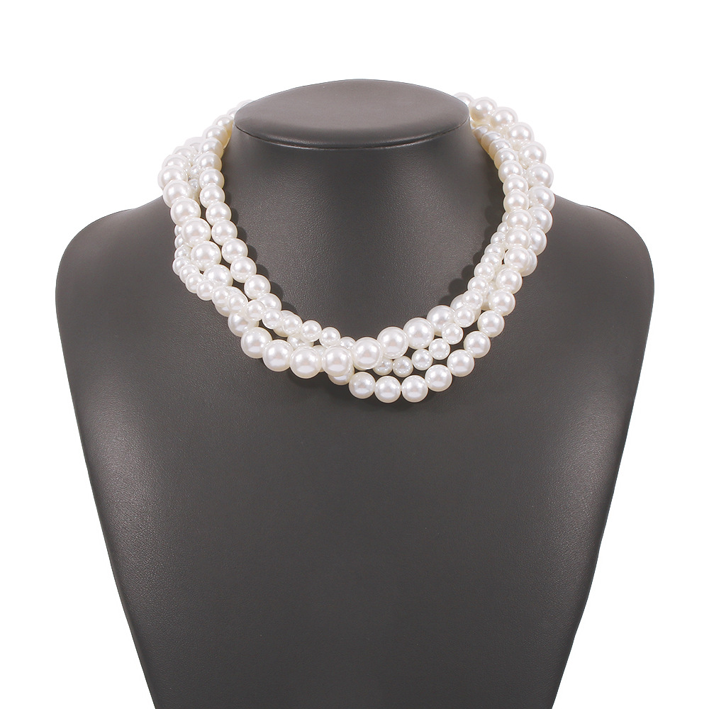 fashion simple multilayer pearl necklacepicture10