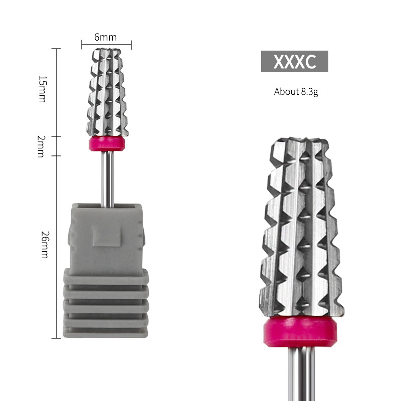 Nueva manicura cinco en uno de acero de tungsteno de molienda de la cabeza rápida de esmalte de uñas Gel removedor exfoliante izquierda y derecha universal de cinco en uno