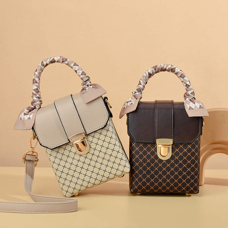 Mini borsa a tracolla a quadri da donna in stile coreano_voghion.com