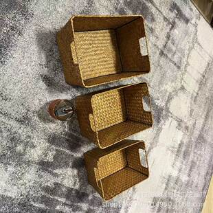 Handheld storage system, straw woven storage box, furniture, storage basket