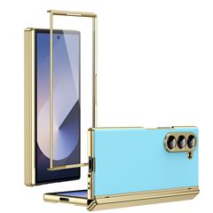 Samsung Z Fold7 携帯電話ケース、マット仕上げバージョン、快適な手触り、電気メッキフリップカバー、Fold6対応