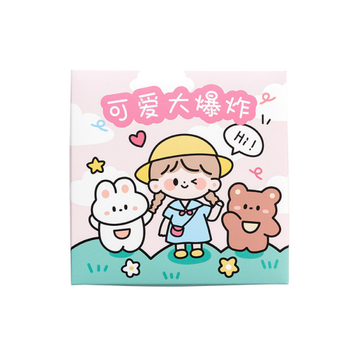 100 pieces of hand ledger sticker set waterproof transparent water cup small pattern cane ins style girly heart ledger stickers