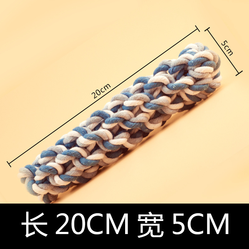 Mascota gato perro cuerda de algodón bola de juguete cuerda de doble nudo tenis frisbee dientes molares limpieza perro mordedura cuerda suministros para mascotas