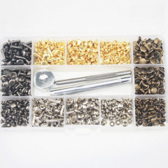 Dual-Sided Rivet Kit Installation Tool Set Leather Accessories 180/240/360/480 Rivet Buckle Sets