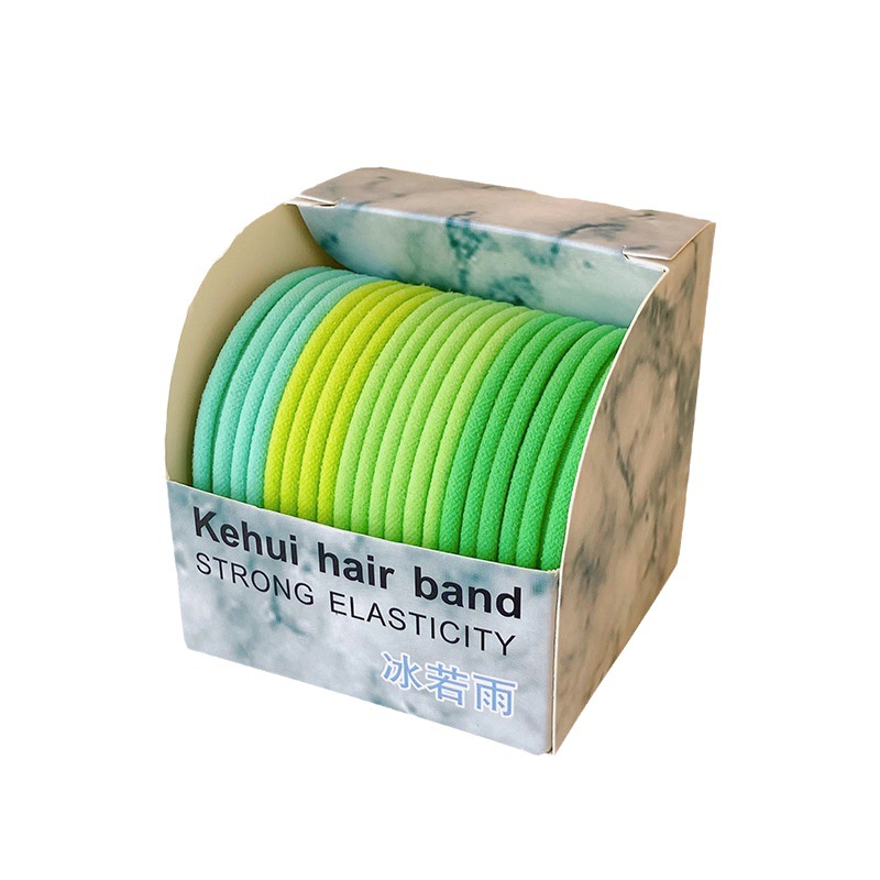 Cuerda de pelo banda de goma Nueva banda de pelo de color de gradiente de color cuerda de Pelo elástico de alta color simple no duele el pelo tocado pelo