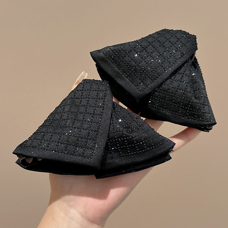 Negro Hepburn Thousand Bird Grid Clipper de agarre de alta calidad para mujeres cabeza trasera gran clipper de cabello de tiburón clipper de cabello tocado