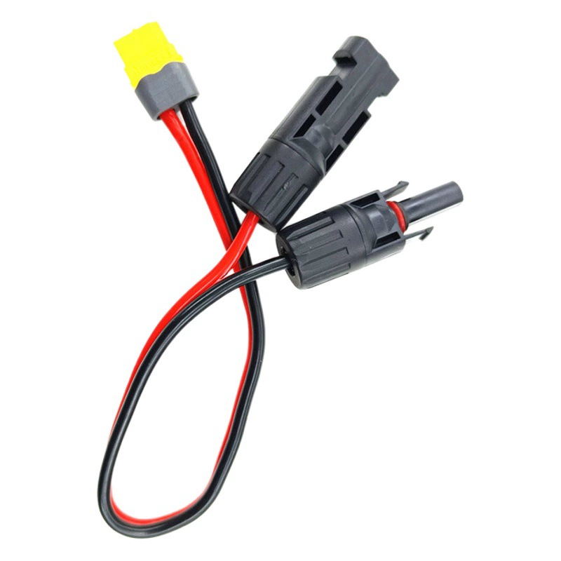 Солнечный кабель XT60-MC4, силовой кабель 12AWG, 0.15m пряди, чистая медь, красный и черный провод, устойчивый к высоким температурам