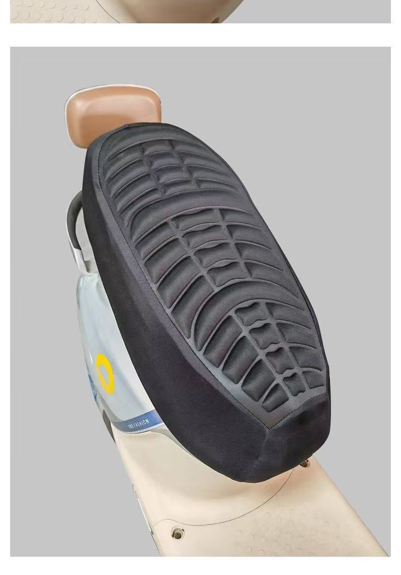 Electric Vehicle Seat Cushion Cover, Waterproof and Sun-Proof Motorcycle Shock-Absorbing Seat Cover, Thickened Pedal Battery Vehicle Seat Cushion, Universal