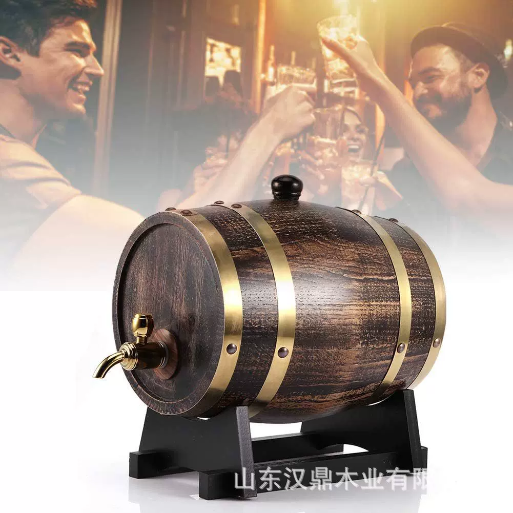 橡木酒桶自酿红酒葡萄酒桶家用卧式白酒储存木桶批发实木装酒桶