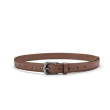 新款女士腰带双面牛皮时尚百搭针扣牛仔裤带亚马逊跨境真皮皮带女