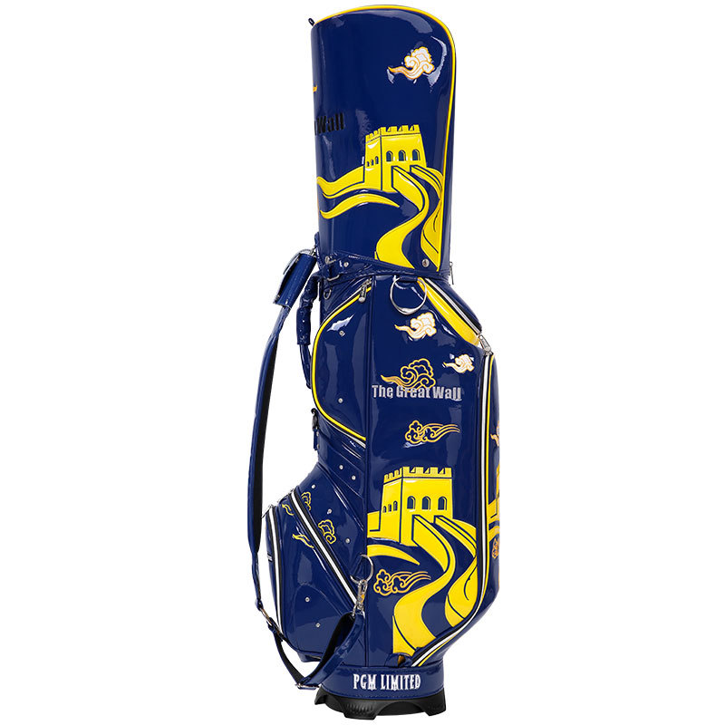 Túi golf PGM cao cấp chống nước thêu Vạn Lý Trường Thành phong cách quốc gia — QB140-màu xanh đậm