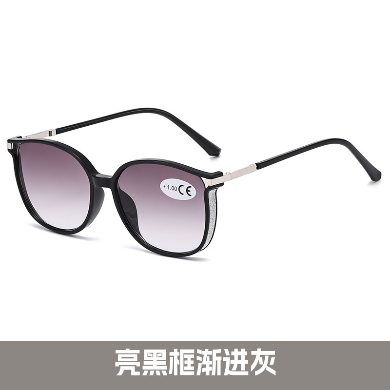 新款跨境爆款时尚渐进太阳老花镜潮流大框高清平光阅读镜工厂批发|undefined