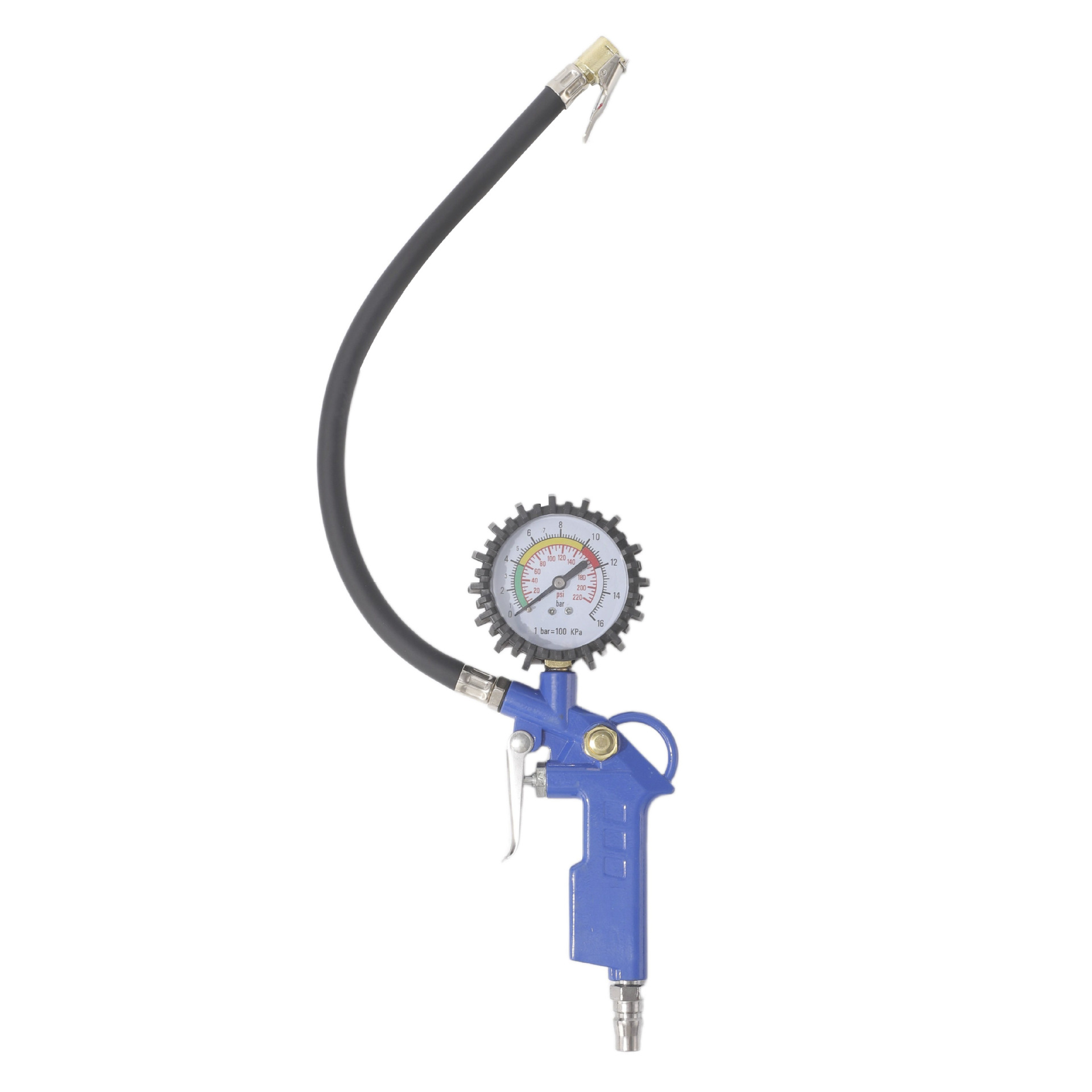 Air pressure gauge, tire pressure gauge, high-precision air inflating head with pressure gauge, car tire monitor, electronic air gun, inflating nozzle