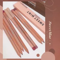 Sweetmint деревянный стержень губной карандаш матовый натуральный гудок губы держать макияж с низким насыщением обнаженный цвет губной карандаш новичок