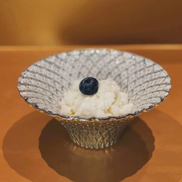 Japanese Kaiseki Tableware Creative Glass Salad Bowl Ice Cream Bowl Appetizer Bowl Special Dessert Plate Home Plate