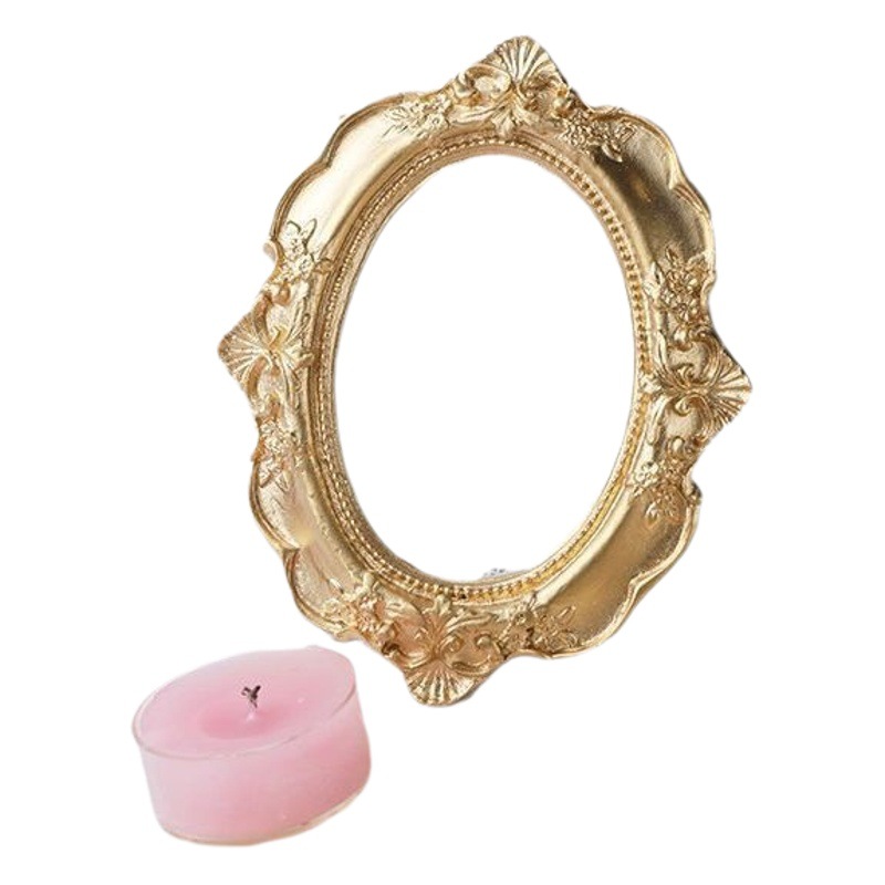 INS oro mini foto marco decoración uñas joyería pendientes foto apoyos decoración fotografía Fondo paño