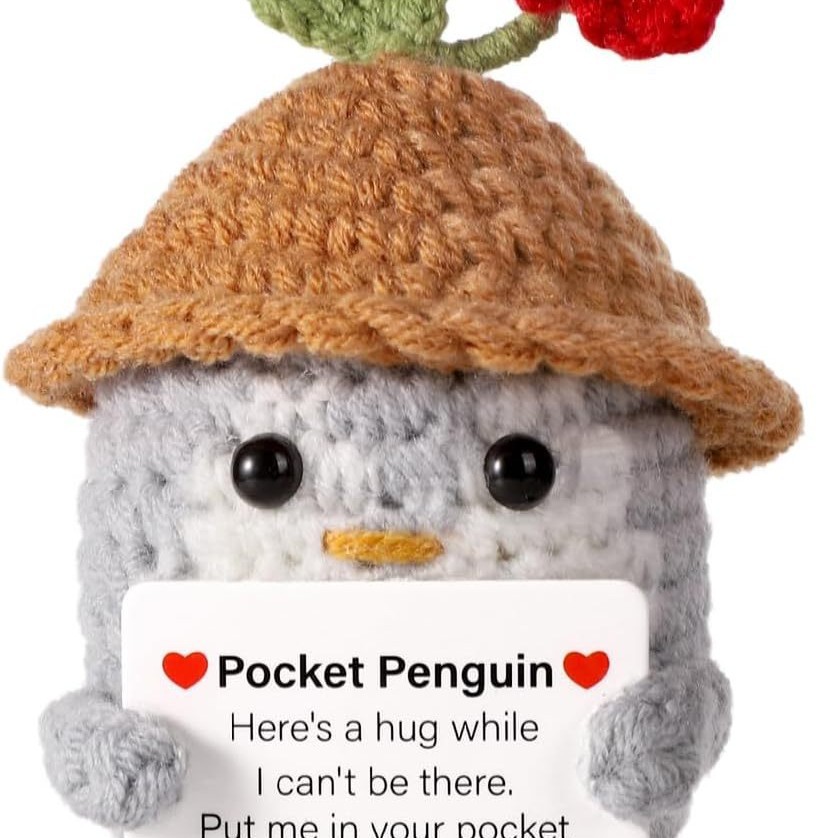 작은 빨간 꽃 펭귄