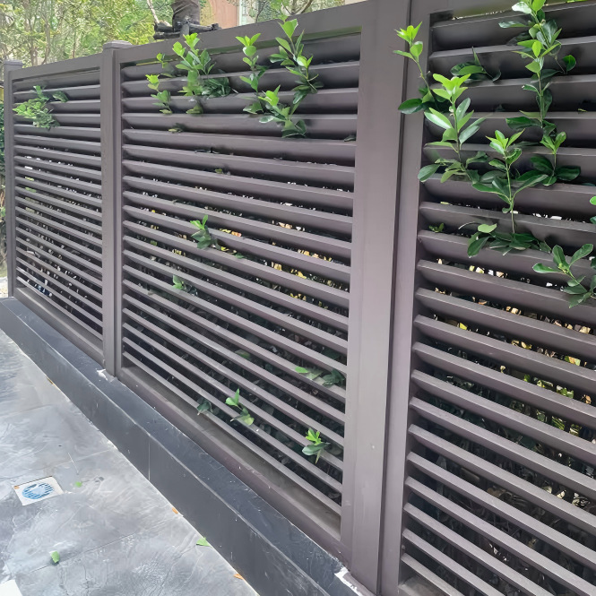 Aluminum Alloy Fence Guardrail Villa Courtyard Fence Outdoor Terrace Garden Fence Outdoor Wall Aluminum Art Guardrail