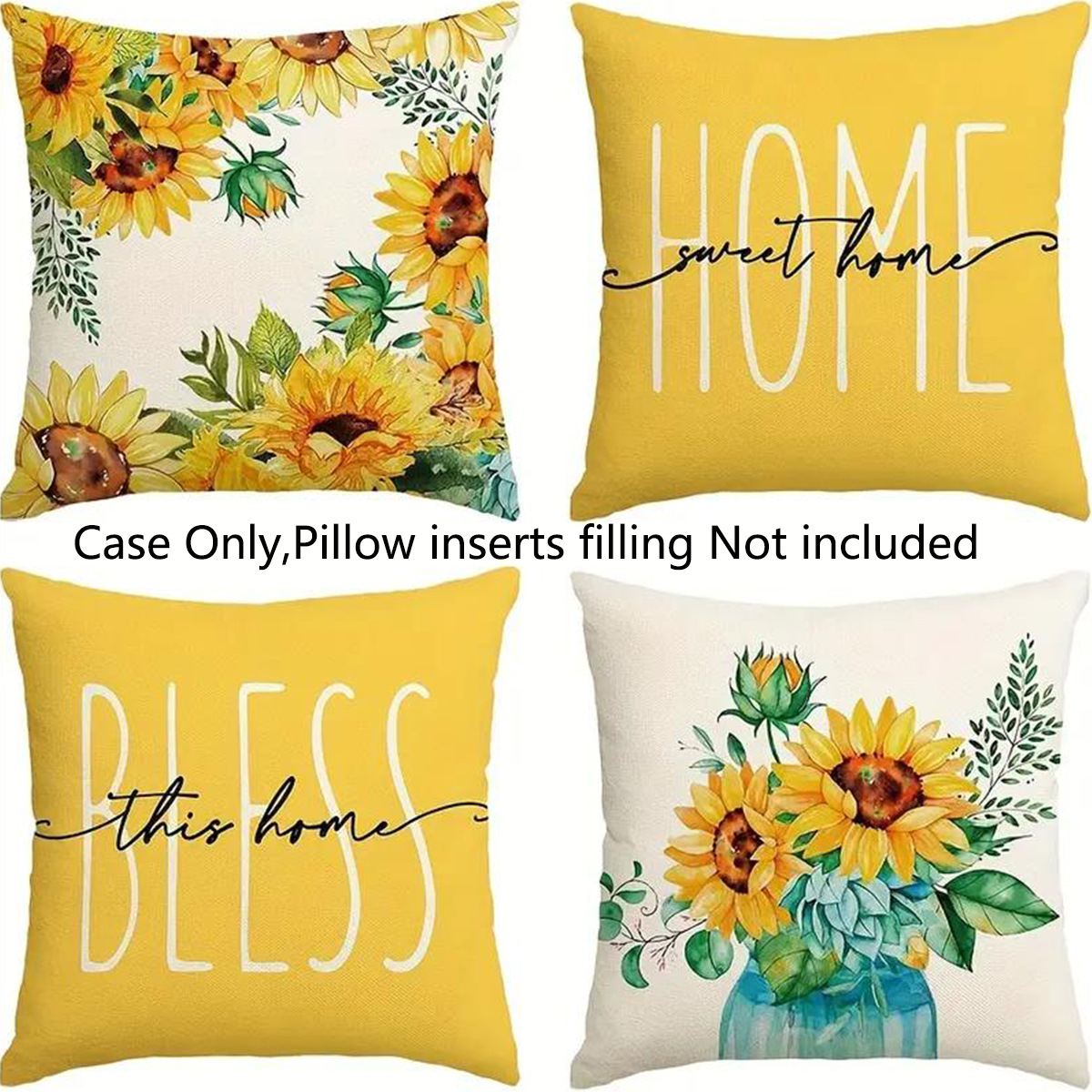 Flower Pattern Pillow Case Living Room Bedroom Sofa Decorative Pillow Case_voghion.com