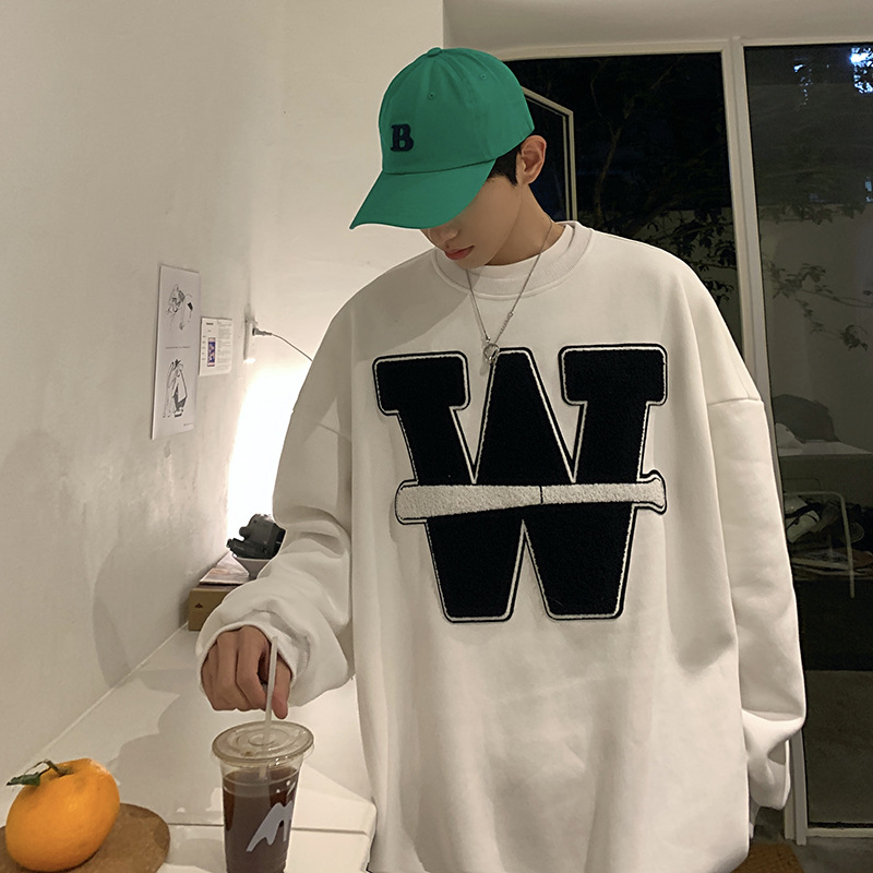 American retro carta suéter de los hombres ins marca de moda todo fósforo suelta Juventud Nacional de moda de la calle superior con capucha