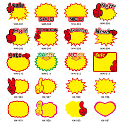 9X7 English explosive sticker product price tag price tag supermarket fruit promotion card price advertising paper