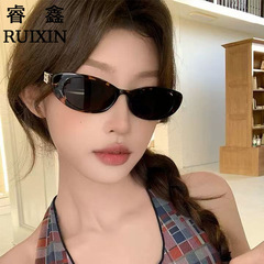 时尚新款猫眼女士墨镜凹造型太阳镜网红街拍小框复古高级太阳镜