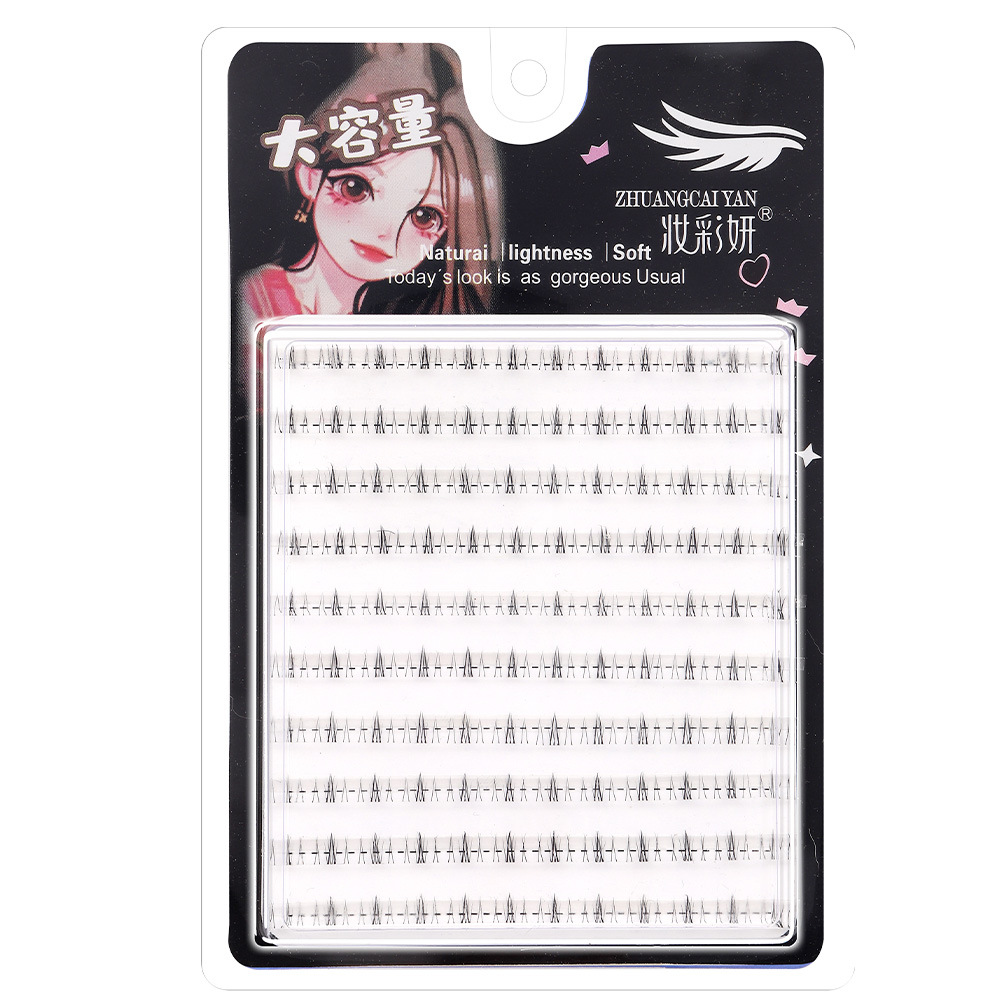 Pequeño gato salvaje Segmento de pestañas inferior demonio dibujos animados Barbie ojo natural simulación Hada pelo segmento cortar pestañas postizas