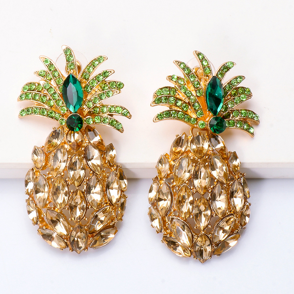 fashion rhinestone crystal pineapple earringspicture12