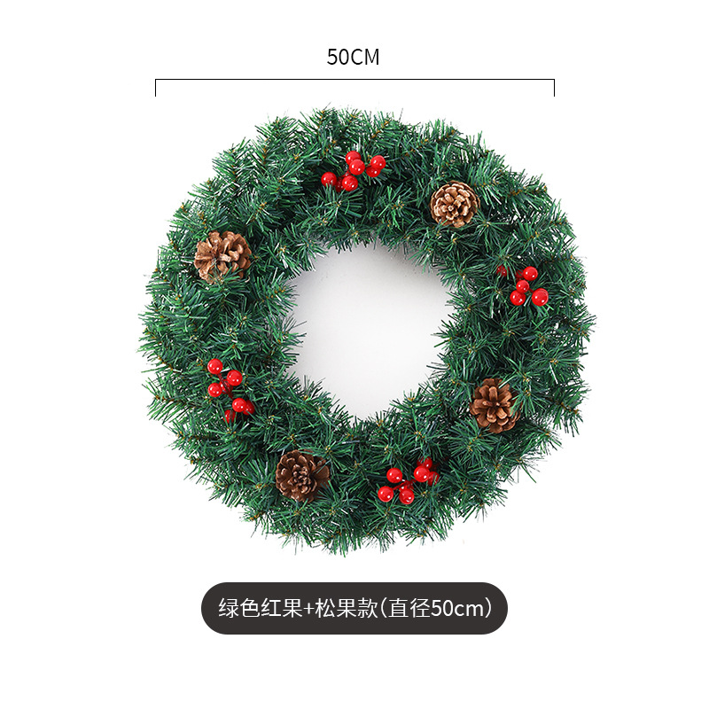 Navidad decoración Garland puerta colgando adorno corona ratán ornamento Navidad escena diseño Navidad guirnalda al por mayor