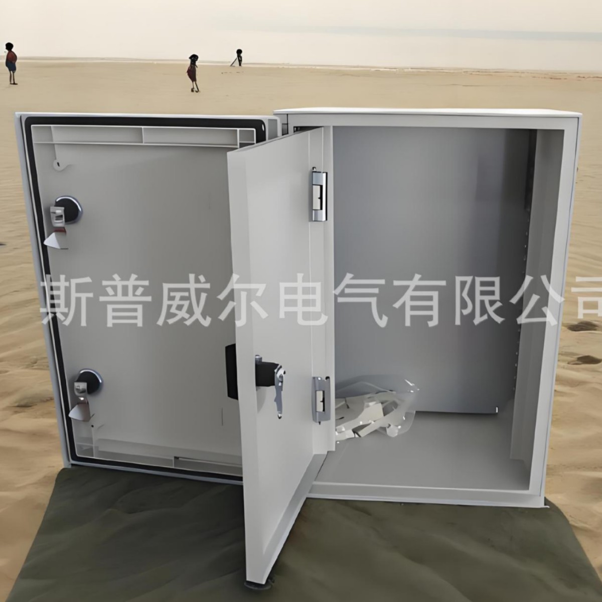 抗UV玻璃钢配电箱带中门SMC玻璃纤维箱户外IP66塑钢电源控制箱tuv
