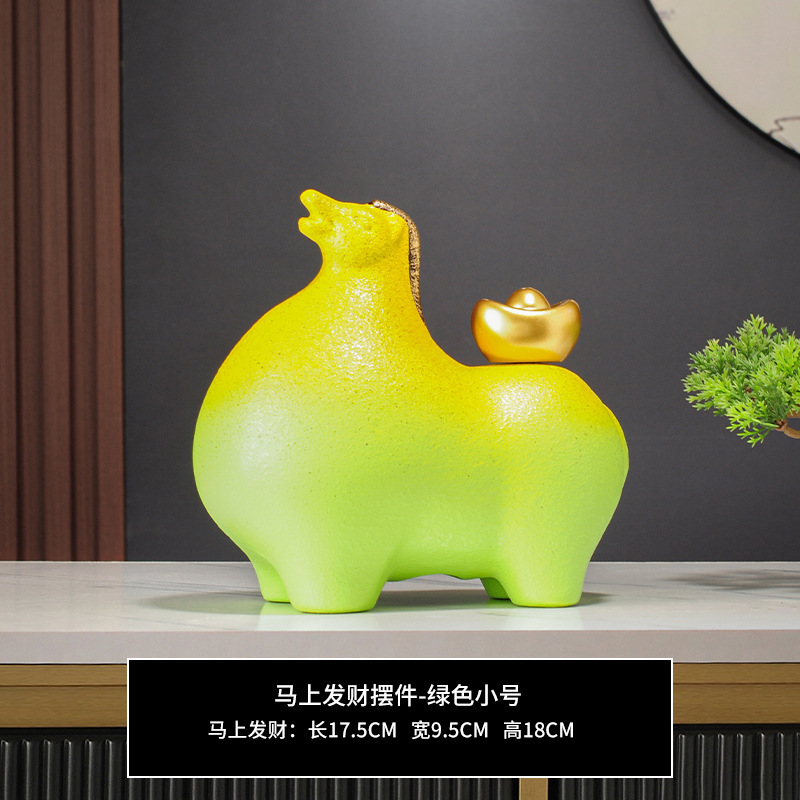 軽くて豪華な高級中国風の馬の装飾品で、リビングルーム、玄関、オフィスの装飾、新しい家の引っ越しギフトに富を引き寄せるために使用できます。|undefined