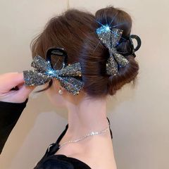 スターライトリボン大型グリッターシャーククリップハイエンドヘアアクセサリーヘアクリップ後頭部ヘアグリップヘアアクセサリー