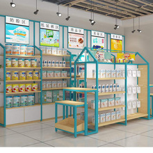 母婴店货架 绿色童趣疯母婴店奶粉零食货架 单双面可调孕婴店货架