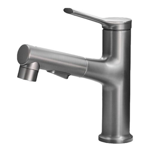 Full copper bathroom cabinet pull-out faucet hot and cold bathroom kitchen bathroom washbasin faucet pull-out type