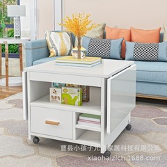 折り畳み式茶卓両用多機能小戸型家庭用伸縮昇降シンプル移動式茶卓借家