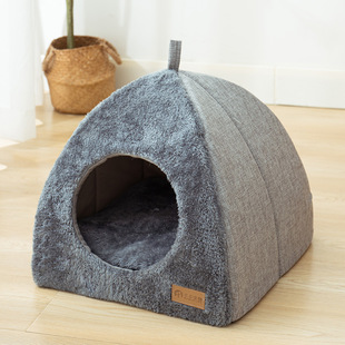 Factory Straight-Haired Pet Kennel, Triangular Closed Cat Kennel, Comfortable Small Kennel for All Seasons, Pet Supplies
