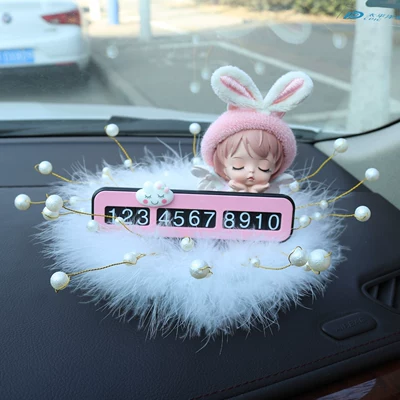 Hidden Number Plate, Car — Nömrəli dayanma kartı - rabbit-ear-annie-pink-license-plate-shy-cloud-pearl-pad