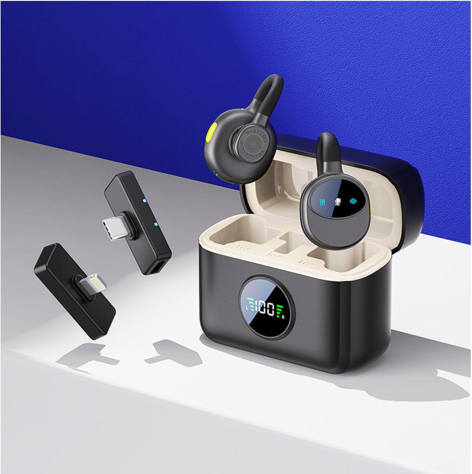 Cross-Border Popular Hidden Live Broadcast Wireless Mini Lavalier Microphone Mobile Phone Internet Celebrity Delivery Recording Noise Reduction Equipment