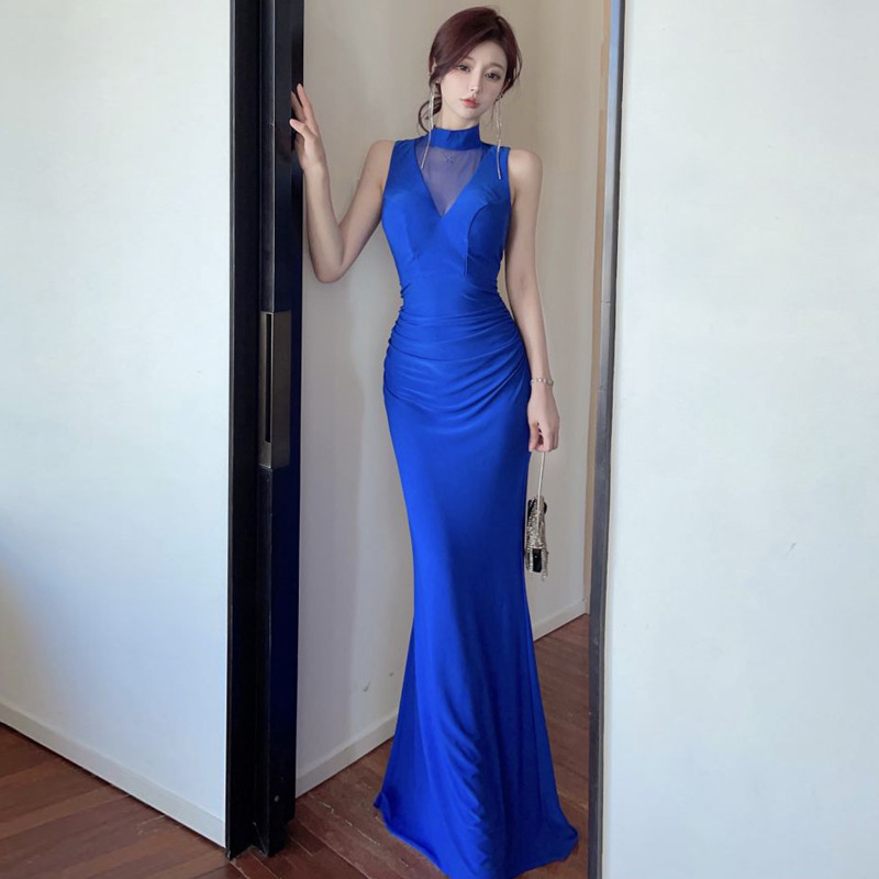 28672 European, American and Southeast Asian Foreign Trade Wholesale 2026 Women's Clothing Sexy Elegant Temperament Dress High-Waisted Dress