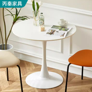Tulip American Round Table Solid Wood Coffee Table Casual Small Round Table Negotiation Table Living Room Side Table Sofa Coffee Table