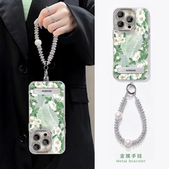 リンゴ15羽紗携帯ケース華為/oppo/粟/vivo花スタンドチェーン14レンズ膜7を適用する