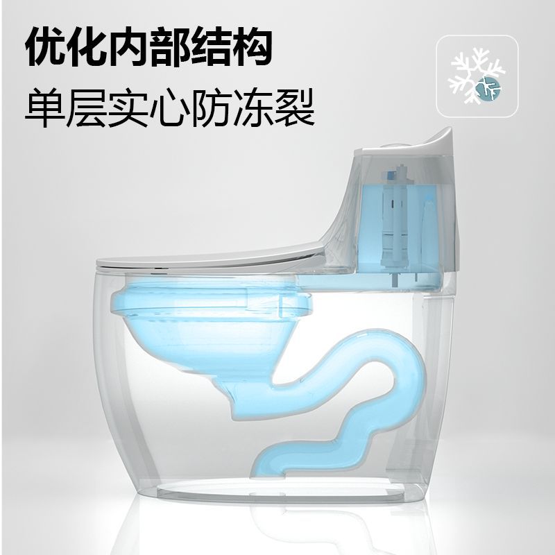 Nuevo hogar interior personalizado anti-bloqueo de una sola pieza fila de piso ultra-alto sifón moderno simple inodoro redondo al por mayor