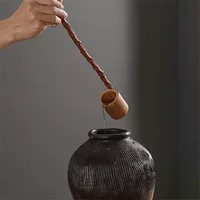 Бамбуковая ложка для воды, винный половник, бамбуковая ложка для воды, диспенсер для воды, диспенсер для вина, деревянная ложка, чайная ложка с длинной ручкой, чайная ложка в стиле ретро, чайный сервиз