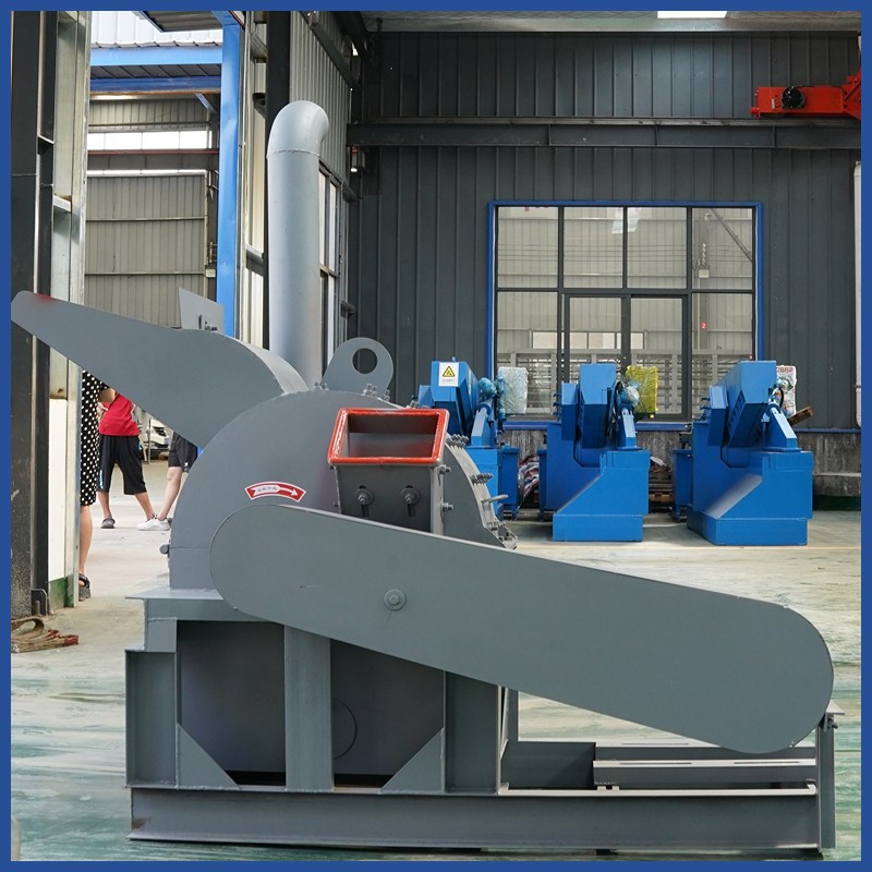 中药渣粉碎机工业用大型树枝树皮木屑粉碎机双进料口锯末颗粒机械