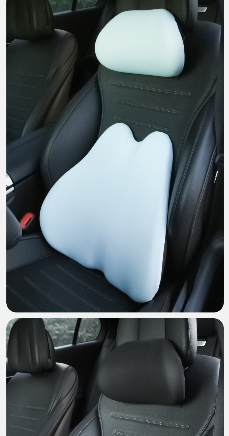 Memory Foam Car Slow Rebound Cushion Lumbar Support Car Cushion Headrest Neck Protector Car Pillow Pillow Seat Cushion