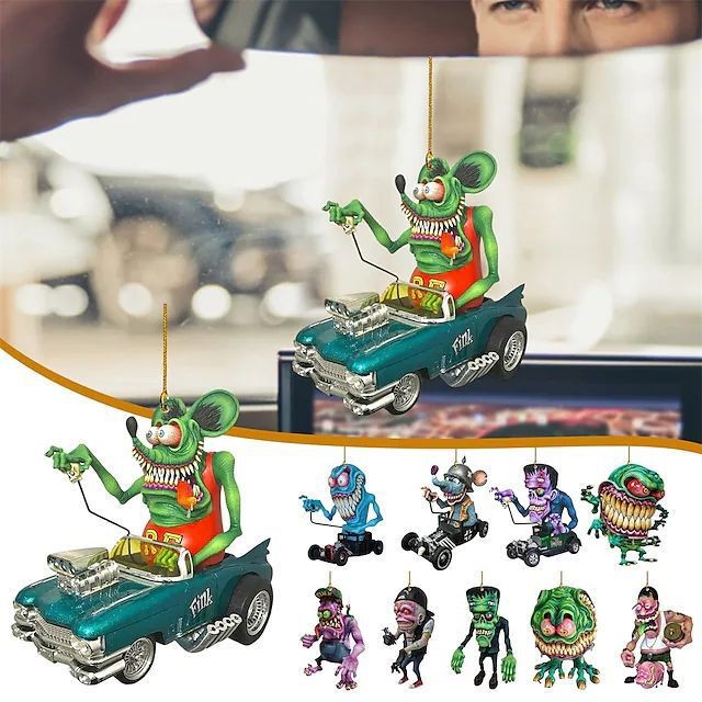 2D nuevo horror monstruo colgante acrílico automóvil transfronterizo interior colgante plano decoración del hogar colgante llavero