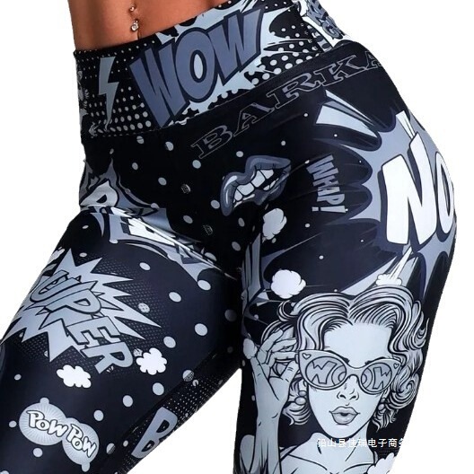 Cross-Border European and American Manufacturers Direct Sales Spring and Autumn New Digital Printing Bottoming Yoga Pants Dropshipping Casual Yoga Pants