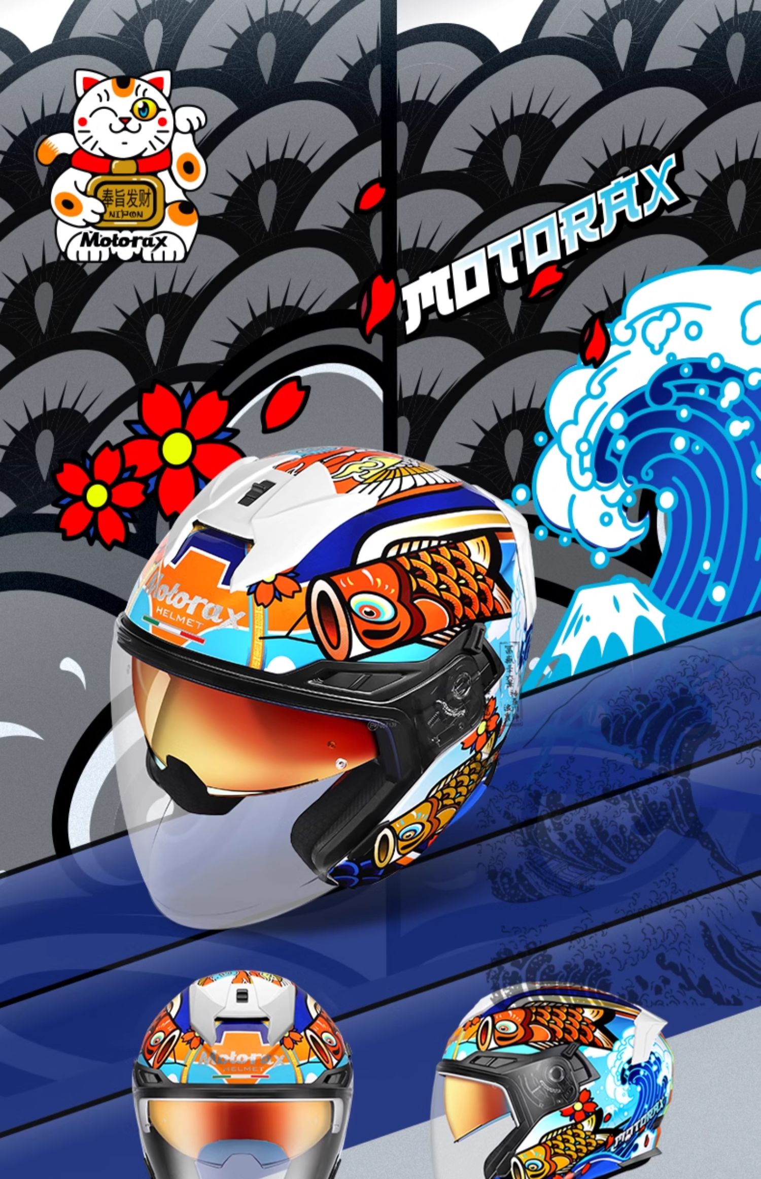 Motorax S30 Motorcycle Helmet Half Helmet Summer Scooter Bluetooth Dual Lens