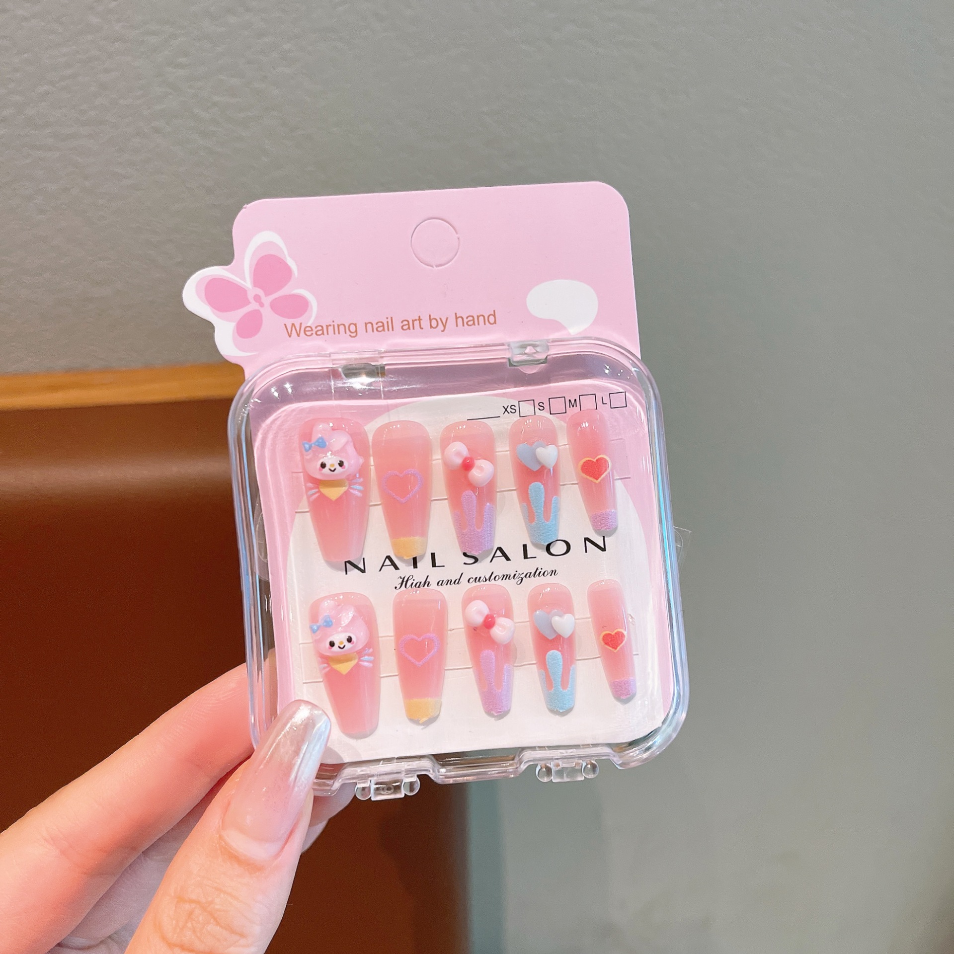 Niños dibujos animados estereoscópicos pegatinas de uñas niñas parches de uñas bebés desmontables impermeables uñas al por mayor