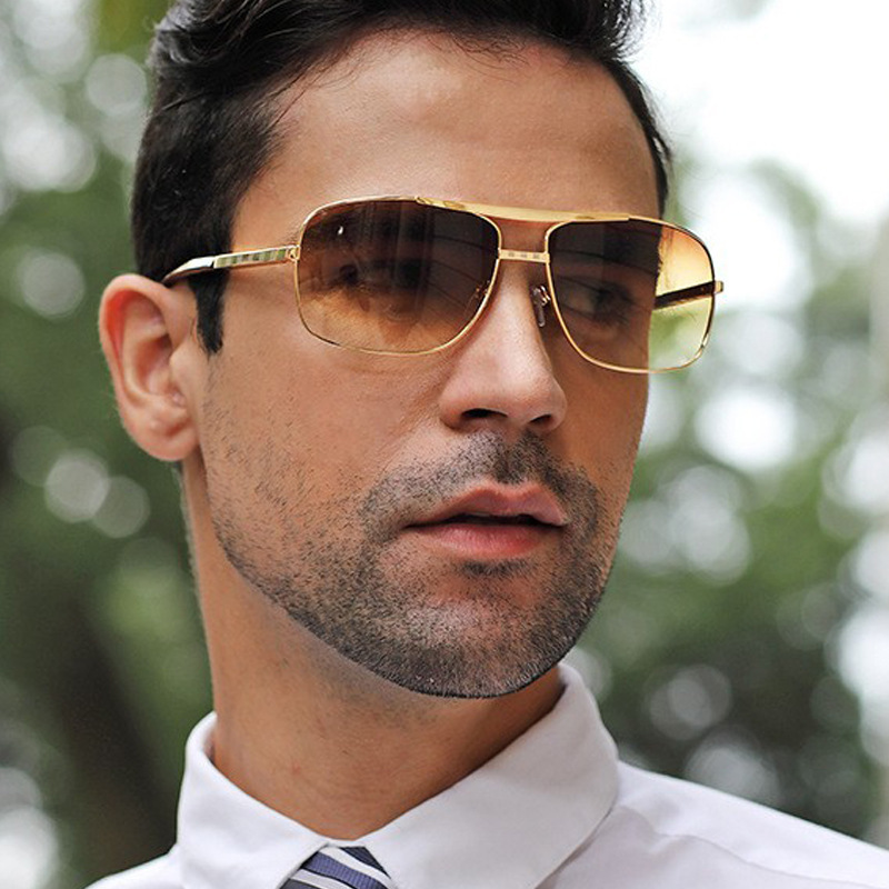 New Sunglasses Men's ATTITUDE Artistic Retro Box Slingshot Sunglasses Trendy Men's Street Shades